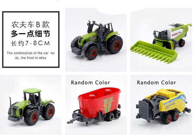 Mini-Legierungs-Bauernauto, Traktor Spielzeugmodell, Metall, 1:64, ab 4 Jahren - Bild 1