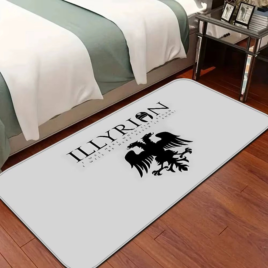 Waschbare und rutschfeste Fußmatte mit Albanien-Flagge von Potdemiel für Wohnzimmer, Küche oder Eingangsbereich - Bild 2