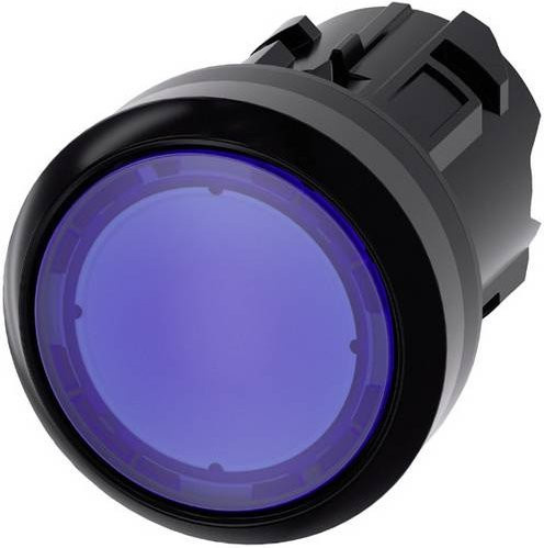 Siemens Drucktaster 3SU1001-0AB50-0AA0 blau mit Kunststoff-Frontring - Bild 1