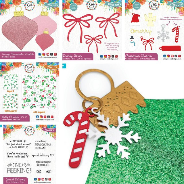 Metall-Stanzformen für Alphabet-Charms und Weihnachts-Motive in Multicolour für DIY Scrapbook, Album und Papierkarten-Dekoration - Bild 1