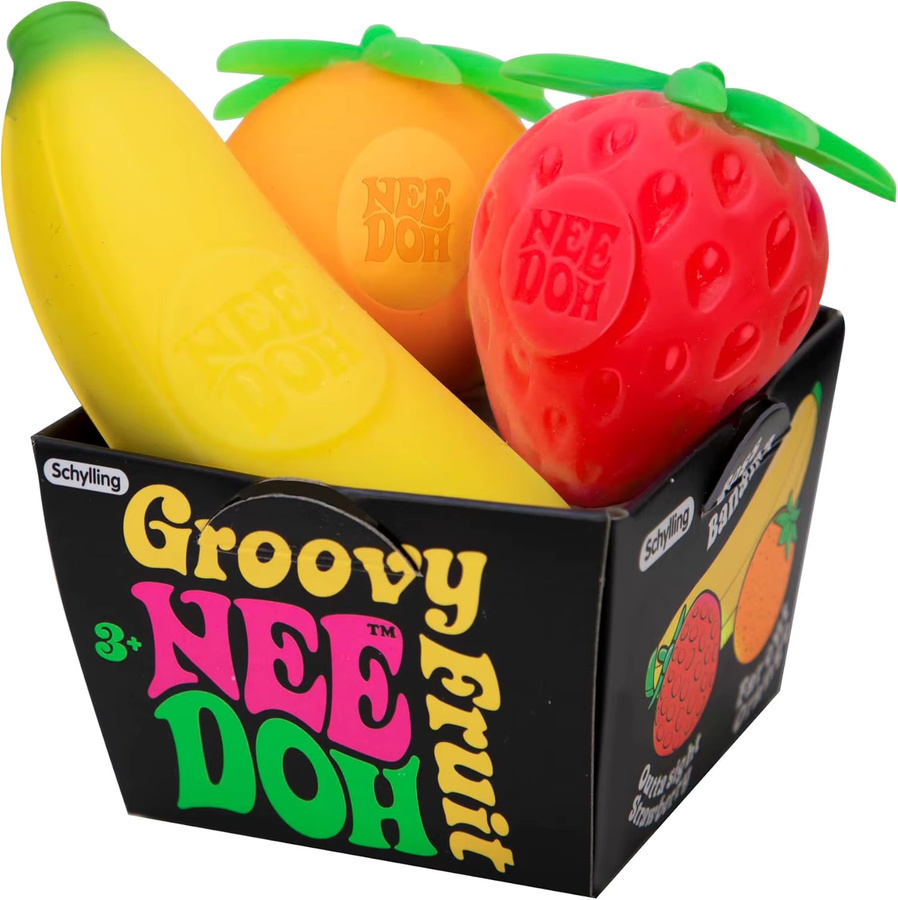 NeeDoh Frucht-Squishy-Spielzeug, simulierte Erdbeere, Banane, Orange, TPR - Bild 2