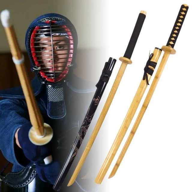 MINISO Samurai Ninja Katana, Holz, 40 Zoll - Bild 1