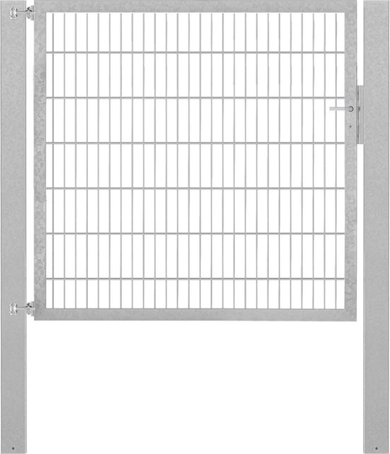Einzeltor Flexo Plus aus Stahl mit Pfosten, Feuerverzinkt, Breite: 150 cm, Höhe: 140 cm, Pfosten: 100 x 100 cm - Bild 1