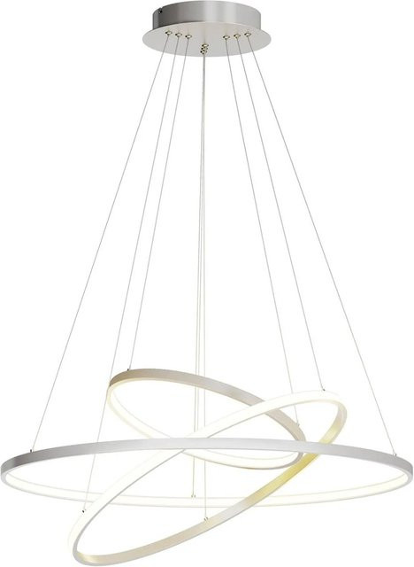 Lucande Ezana LED Pendelleuchte Modern in Alu-Grau, Dimmbar, 1-flammig - Bild 1