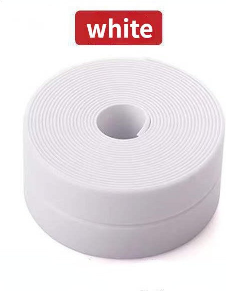 Lanzhong home life Selbstklebeband PVC Dichtungsstreifen für Küche und Badezimmer in Weiß, Breite: 3,8 cm, Länge: 3,2 m - Bild 1