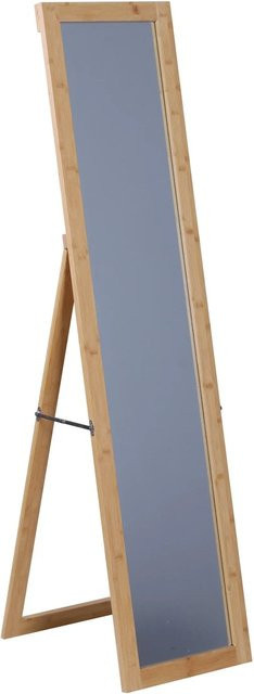 Relaxdays Ganzkörperspiegel aus Bambus in Natur, klappbar und stehend, Farbe: Beige/Braun, B/T/H: 37 x 50 x 152 cm - Bild 1