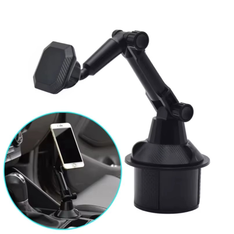 VIKEFON Magnetische Handyhalterung für das Auto mit 360 Grad Rotation, kompatibel mit MagSafe iPhone und Samsung, Schwarz - Bild 2
