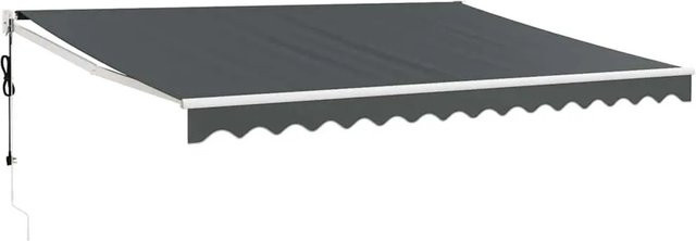 vidaXL Elektrische Markise mit Fernbedienung in Anthrazit, B: 4,5 m, T: 3 m - Bild 1