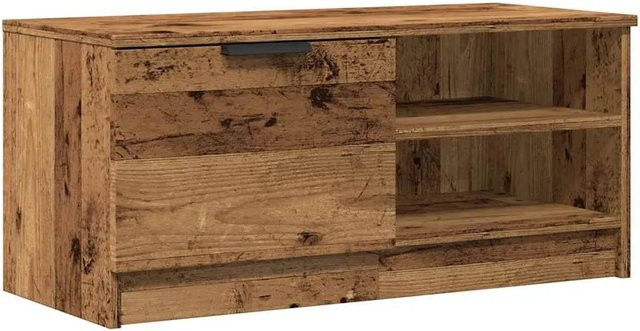 vidaXL TV-Schrank in Altholz-Optik aus Holzwerkstoff, Braun, B/T/H: 80 x 35 x 36,5 cm - Bild 1