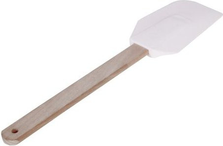 Schneider Teigschaber mit Holzgriff und Silikonkopf in Weiß, Länge: 39 cm - Bild 1