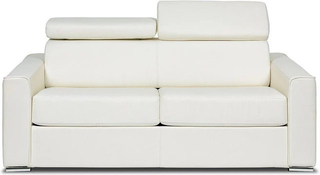 Schlafsofa Vizir von Vente-unique in Weiß, modernes Polstersofa mit Kunstlederbezug für das Wohnzimmer - Bild 1
