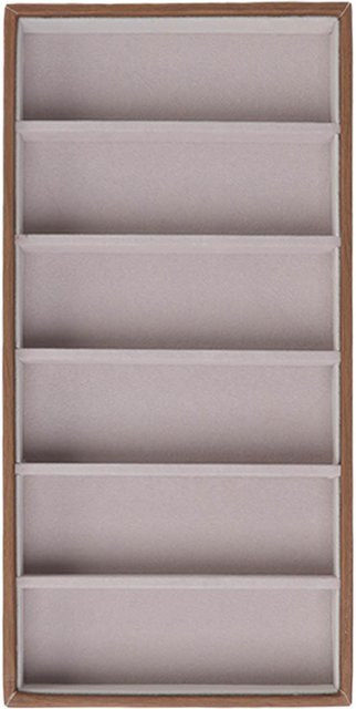 OutsideWorld Brillen Aufbewahrungsorganizer Holzmaserung, 6 Fächer, Grey - Bild 1