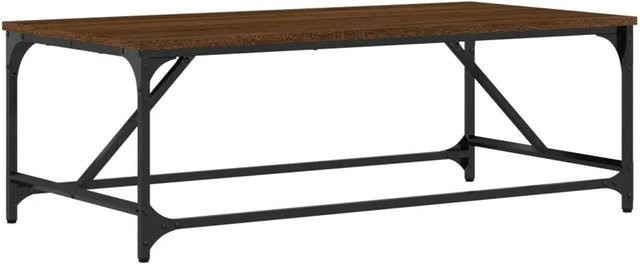 vidaXL Couchtisch in Braun Eichen-Optik aus Holzwerkstoff und Metall, B/T/H: 100 x 50 x 35 cm - Bild 1