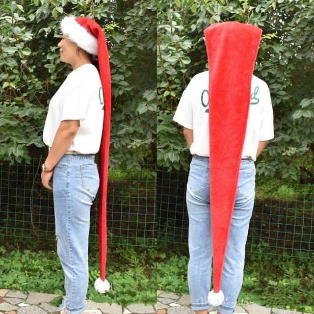 MTMA Weihnachtsmütze Nikolausmütze extra lang für Kinder und Erwachsene in Rot - Bild 1