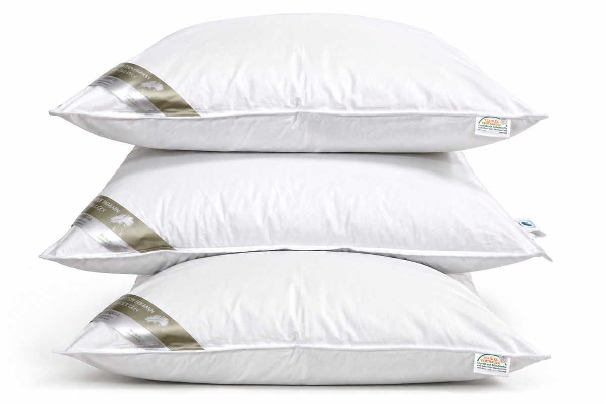3er Set Betten Hofmann Premium 3-Kammer-Kopfkissen Royal Night, Weiß, B/B/H: 80 x 80 x 80 cm - Bild 1
