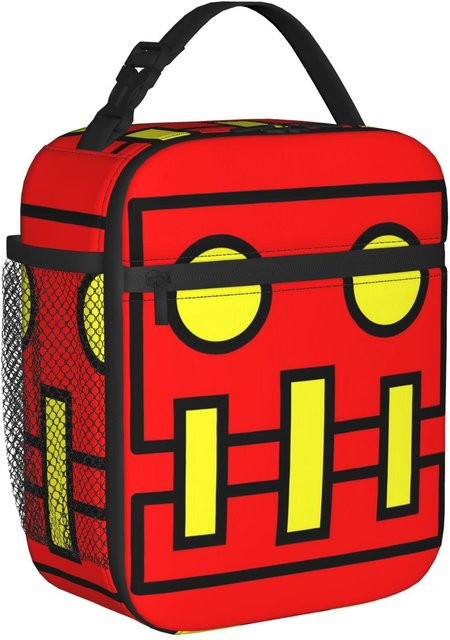 Isolierte Lunchtasche Fancy Style Studio Geometrie Würfel Design in Rot - Bild 1