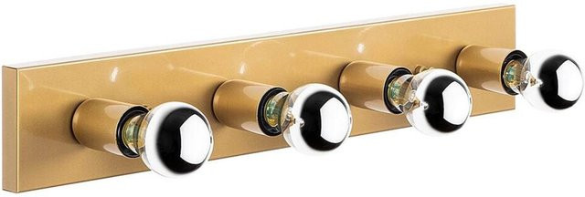 Opviq Wandleuchte in Gold aus Metall und Glas mit 4 E27 Fassungen, B/H/T: 10 x 60 x 10 cm - Bild 1