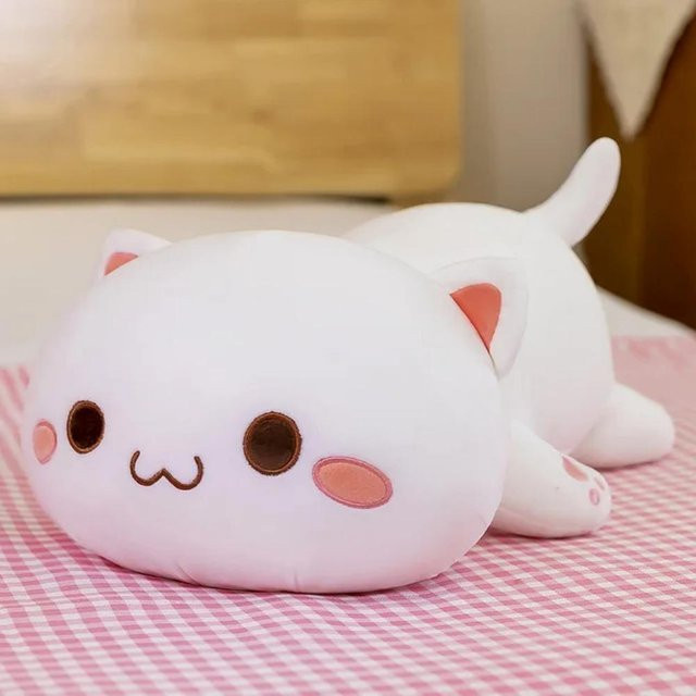 BC Pet Supplies Kawaii Mitao Katze Plüschtier, Pfirsich Katze Plüschpuppe, 40cm - Bild 1