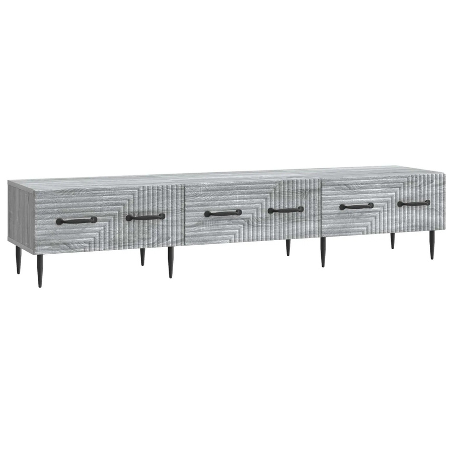 vidaXL TV-Schrank modern in Grau Sonoma, B/H/T: 147 x 34,5 x 30 cm - Bild 2