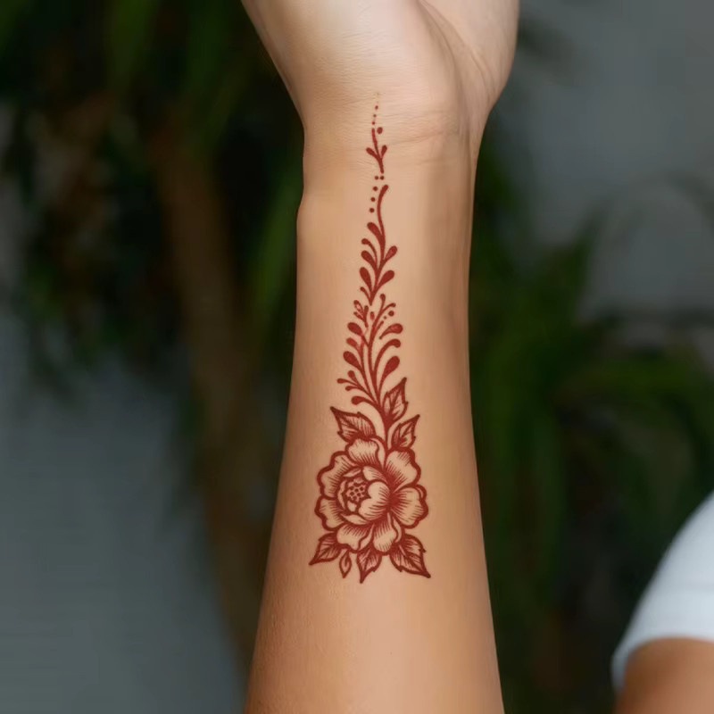 Temporärer Henna-Tattoo-Aufkleber, Damen - Bild 3