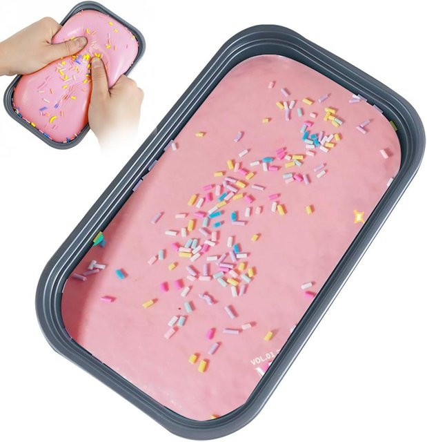 Klebrige Box Kuchen Squishy, Knetspielzeug, Erdbeer - Bild 1