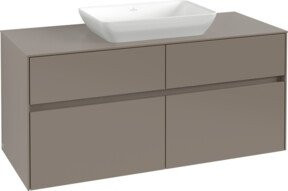 V&B Waschtischunterschrank Collaro in Grau Matt mit Waschtisch und LED-Beleuchtung B: 120 cm, T: 54,8 cm, H: 50 cm - Bild 1