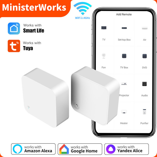 Tuya WiFi IR-Fernbedienung mit Multi-Mode-Gateway Zigbee-Hub für dein Smart Home in Weiß, kompatibel mit Smart Life, Google Home und Alexa - Bild 1