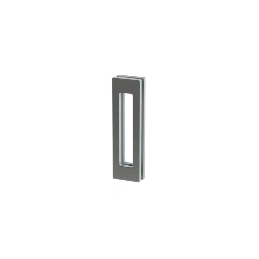 Hansaglas Glasschiebetür mit Flachgriff aus Edelstahl in Silber gebürstet - Bild 2