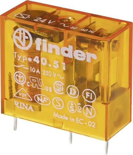 Finder Printrelais 40.51.8.024.5000 24 V/AC 10A 1 Wechsler - Bild 1