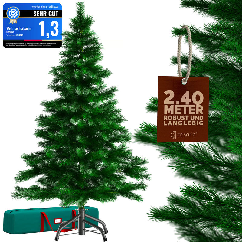 Künstlicher Weihnachtsbaum Casaria in Grün mit Metallständer, Höhe: 240 cm - Bild 3