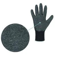 HELMUT FELDTMANN Feinstrickhandschuh FEINGRIP mit Latexbeschichtung in Grau und Schwarz nach EN 388 - Bild 1