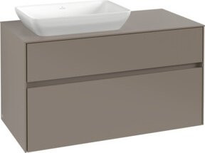 V&B Waschtischunterschrank Collaro in Softer Grau mit LED-Beleuchtung, B/T/H: 100 x 54,8 x 50 cm - Bild 1