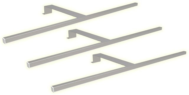 Kalb LED Aufbauleuchten 3er Set Silbergrau, Schrankbeleuchtung Warmweiß, Länge: 600 mm - Bild 1