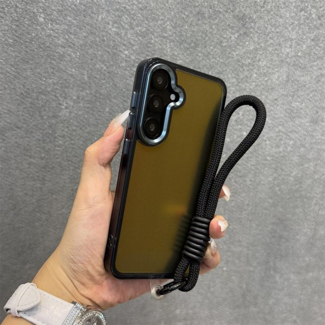Buntes Laser Lanyard Case mit Handschlaufe für Samsung Galaxy S25 S26 Ultra S24 S23 S22 Plus FE A56 A55 A54 A35 A16 A15 in Gold - Bild 1