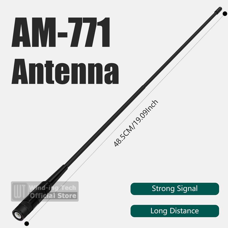 RONGYIN AM-771 Flugfunkantenne 108-136 MHz mit BNC-Anschluss in Schwarz für ICOM IC-A25 IC-A16 und Yaesu FTA-250L FTA-550L - Bild 2