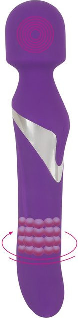 Javida Massagestab Wand & Pearl Vibrator beidseitig verwendbar in Purple - Bild 1