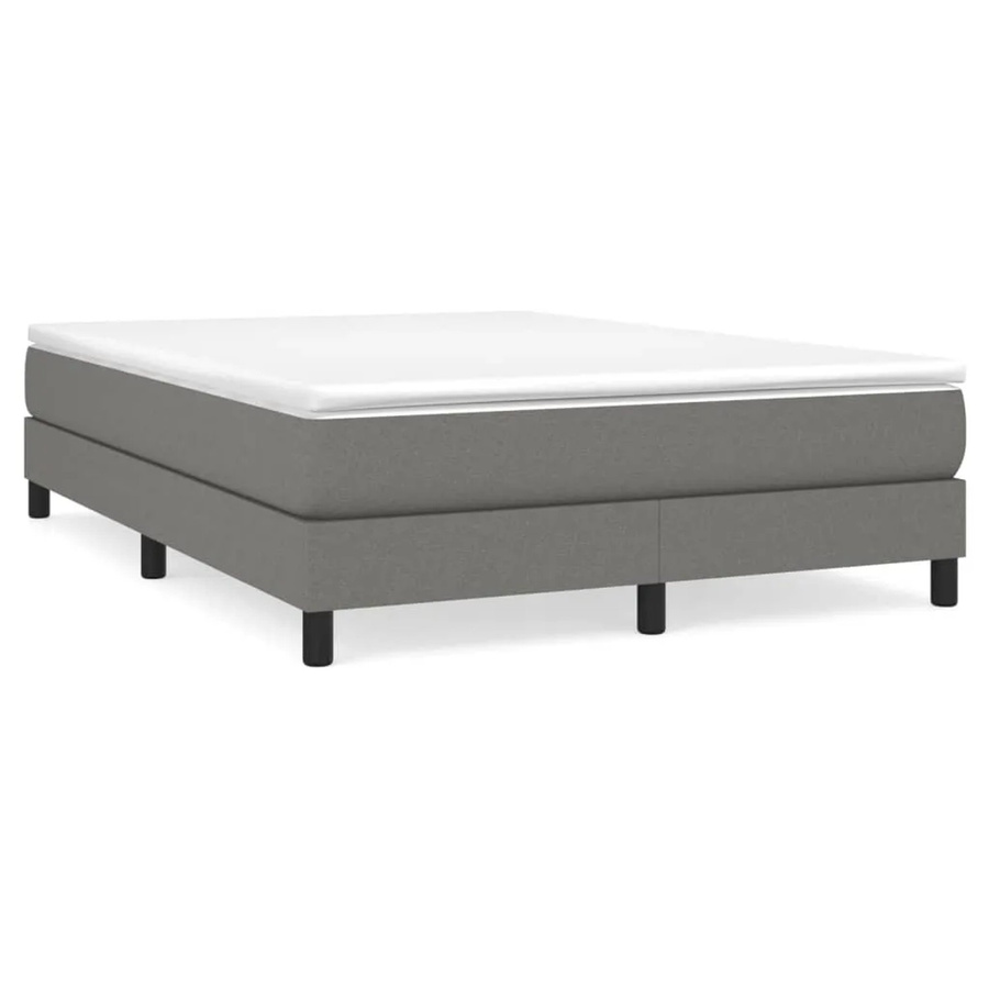 vidaXL Boxspringbett mit Matratze Hybrid Dunkelgrau B: 140 cm, T: 200 cm, H: 25 cm - Bild 2