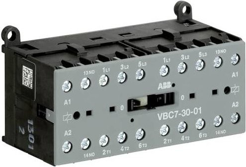 ABB VBC7-30-01-01 Wendeschütz mit 3 Schließern, 5.5kW, Grau - Bild 1