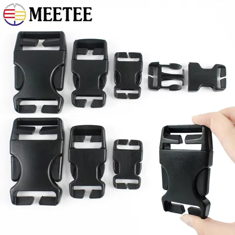 Meetee Kunststoff-Seitenschnellverschlüsse für Taschenriemen, 5 oder 10 Stück, Verstellbare Clips und Gepäckkarabiner ohne Nähen - Bild 2