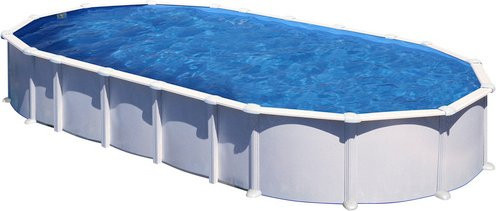 GRE Stahlwand-Pool Haiti oval in Weiss, B/T/H: 470 x 915 x 132 cm - Bild 1