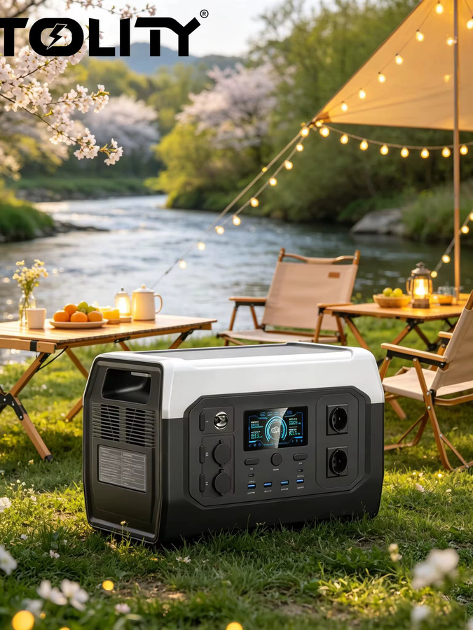 CTOLITY Tragbare Powerstation mit LiFePO4-Batterie als AC Solargenerator und Notfall-Energiespeicher mit reiner Sinuswelle (500W/1800W) - Bild 6