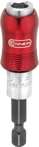 Connex Bithalter mit Schnellwechselfutter und 1/4 Zoll Sechskant in Rot und Grau aus Metall - Bild 1