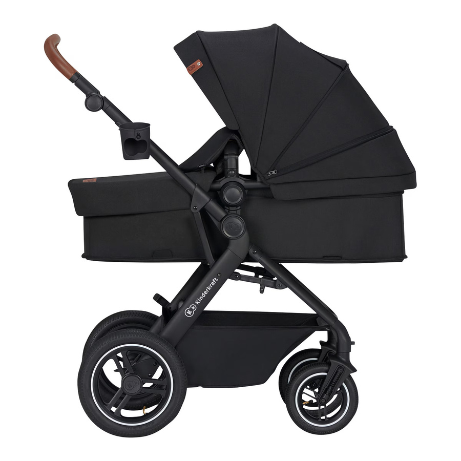 Kinderkraft Kombikinderwagen B-TOUR 3in1 Trio-Set mit Babyschale MINK PRO in Schwarz - Bild 2