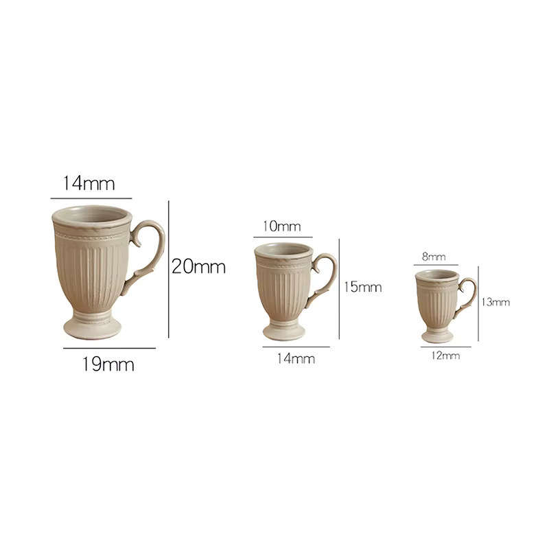 Französische Retro Mini Simulation Szene Dekor Kaffeetasse mit Griff, Zubehör - Bild 3