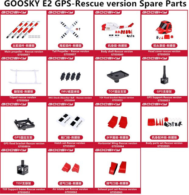 GOOSKY E2 GPS UH-1Y Rettungsversion RC Hubschrauber Ersatzteile, Zubehör - Bild 1