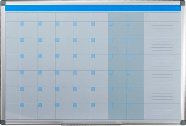 Magnetisches Whiteboard von Relaxdays in Weiß, abwischbar aus Eisen, B/H: 90 x 60 cm, Tiefe: 5 cm - Bild 1