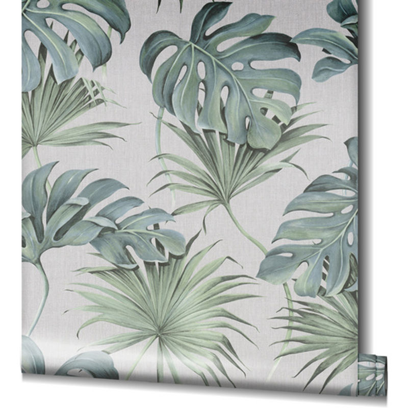Schöner Wohnen Vliestapete Floral mit Blumen und Blättern in Grau-Grün - Bild 3
