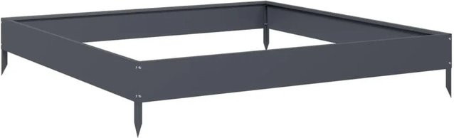 vidaXL Hochbeet aus Stahl in Anthrazit, B/T/H: 100 x 100 x 18,5 cm - Bild 1