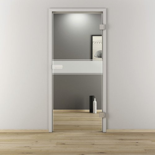 NOVADOORS Glasdrehtür NOVA 593, glänzend, transparent, Höhe: 197,2 cm, Breite: 95,9 cm, Tiefe: 38,05 cm - Bild 1