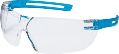 Uvex x-fit Bügelbrille mit klaren Polycarbonat-Gläsern und blauem transparentem Rahmen, EN 166 und EN 170 zertifiziert, 5 Stück - Bild 1